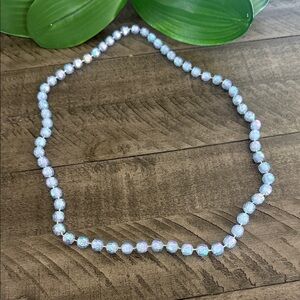 Elegant Iridescent Beaded Necklace